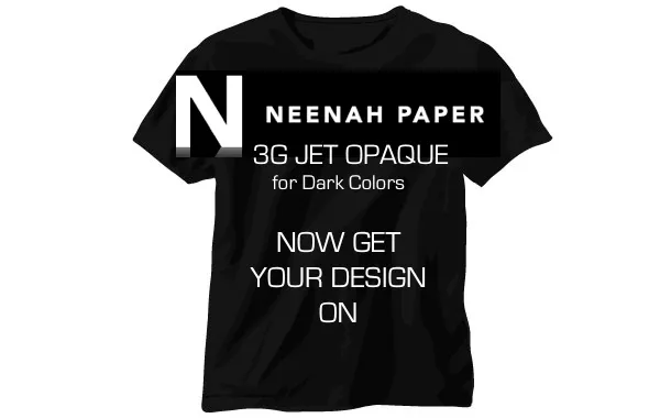 Neenah 3G Jet Opaque Heat Transfer Paper for Dark Colors 8.5x11 (10 sheets) 2