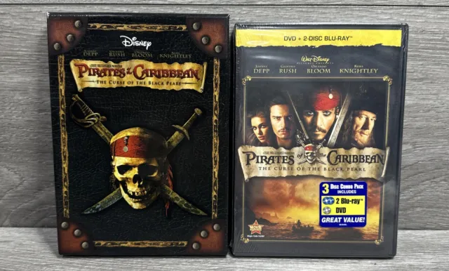 LIMITED EDITION! Pirates of the Caribbean The Curse Of Black Pearl DVD Blu Ray