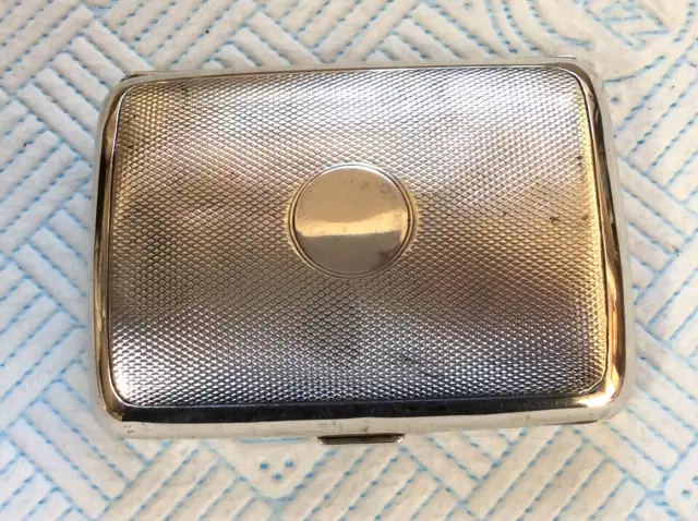 Antique Victorian Sterling Silver Curved Cigarette Case by Henry C Freeman 1898