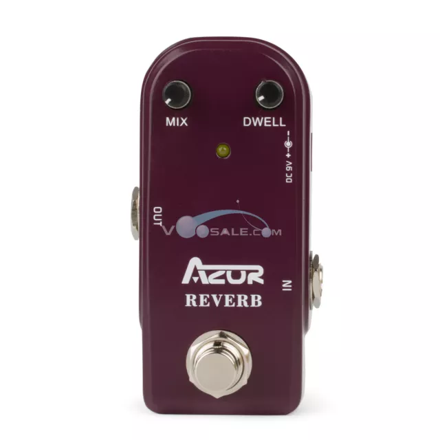 AZOR Reverb Super Mini Size Guitar Effect Pedal with True Bypass AP-311