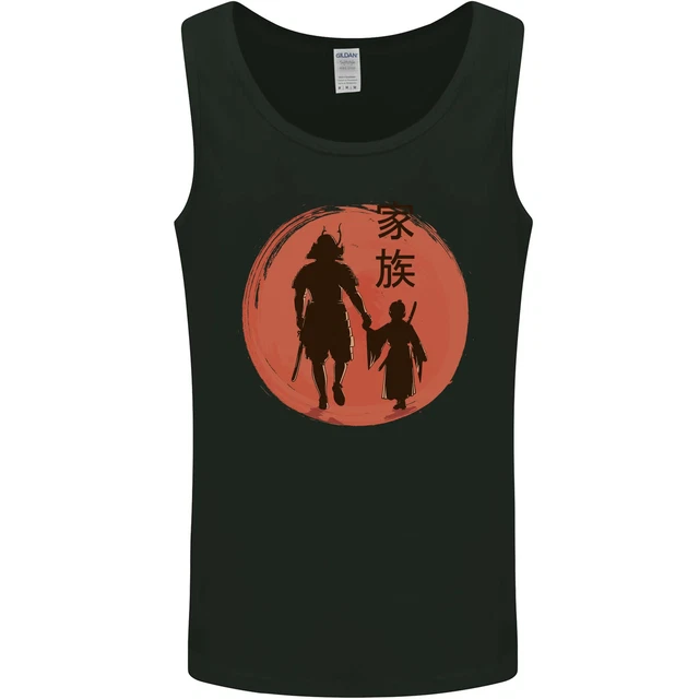 Samurai Dad Son Fathers Day MMA Martial Arts Mens Vest Tank Top