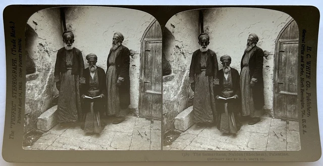 Die Samaritaner Nablus Palästina 1901 Foto Stereo Vintage P81L9n