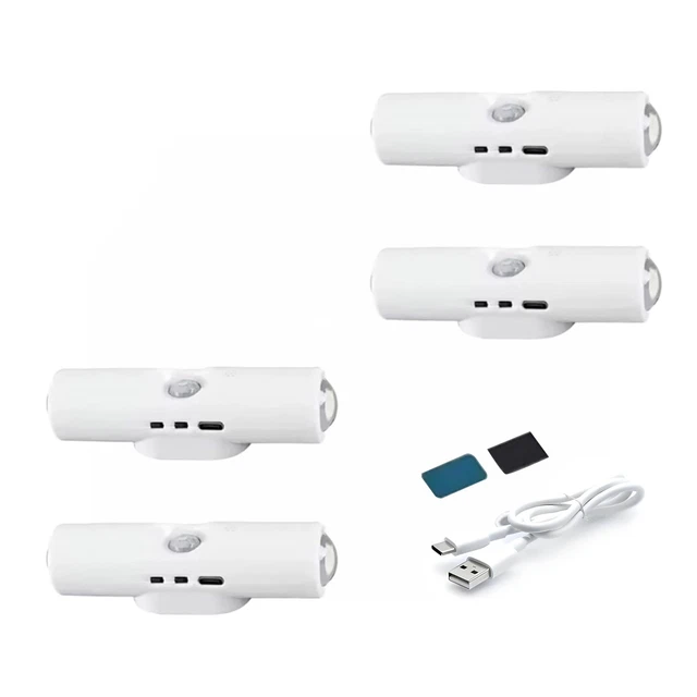 MOTION SENSOR NIGHT Light 4 Pack Rechargeable Magnetic RGB Wireless ...