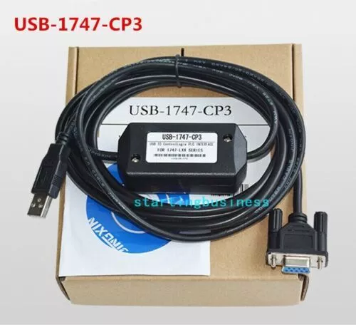 AB Rockwell PLC programming cable USB-1747-CP3 for SLC500 series