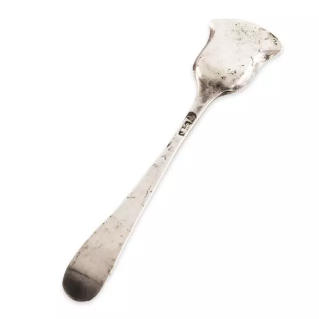 Early Pre 1780 English Hanoverian Sterling Silver Master Salt Condiment Shovel 3