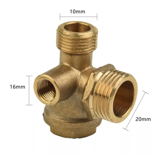 3 Ingressi Ottone Centrale Pneumatico Compressore DAria Valvola Di Non Ritorno