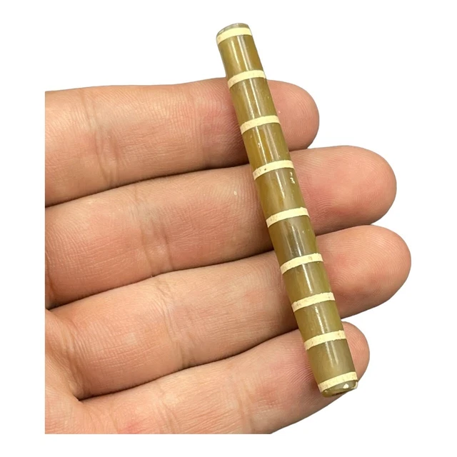 9 Stripes Ancient Tibetan Etched PYU Carnelian Dzi Bead Amulet