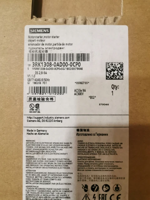 Direct starter Siemens 3RK1308-0AD00 / # 5 B0Z 0386
