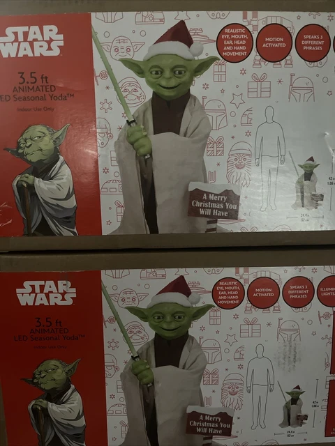3.5 FT. ANIMATED Yoda Decor Spirit Halloween Gemmy Animatronic Lifesize