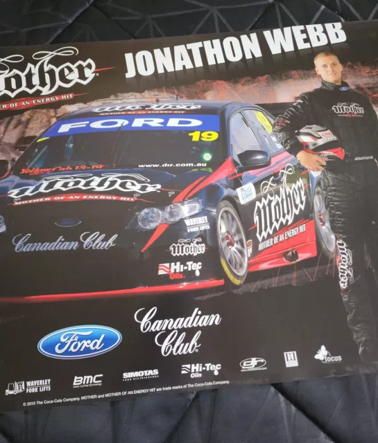 Tekno Autosports Mother Racing 2010 Ford V8 Supercars Team Poster Jonathon Webb 3