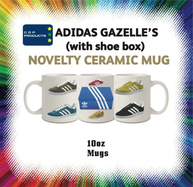 Adidas Gazelle Trainers(with the shoe box) Novelty 10oz Ceramic Mug