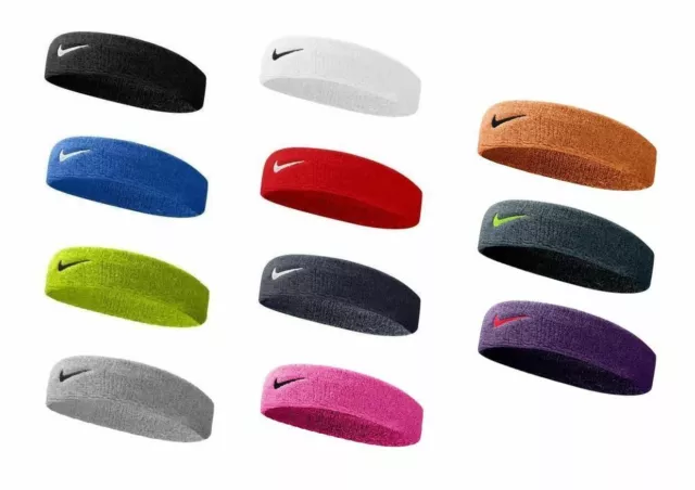 Nike Swoosh Headband Sweatband - Tennis Gym Sports Fitness - Head Band Sweat