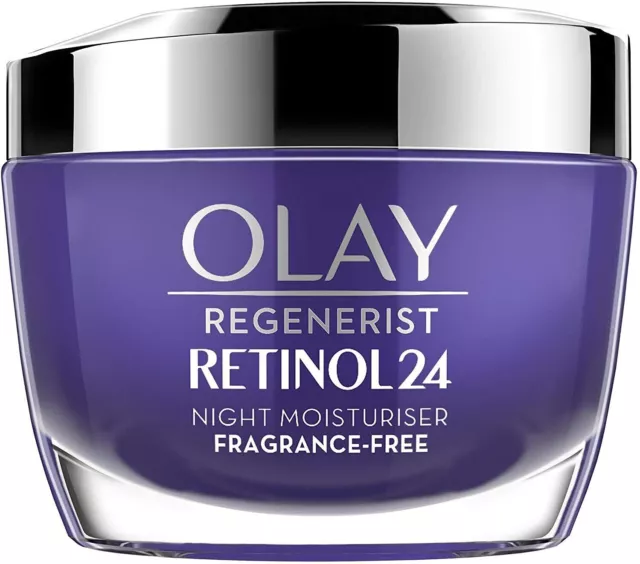 Olay Regenerist Retinol 24 Hydrate Smooth Glow Night Cream Fragrance Free 50ml