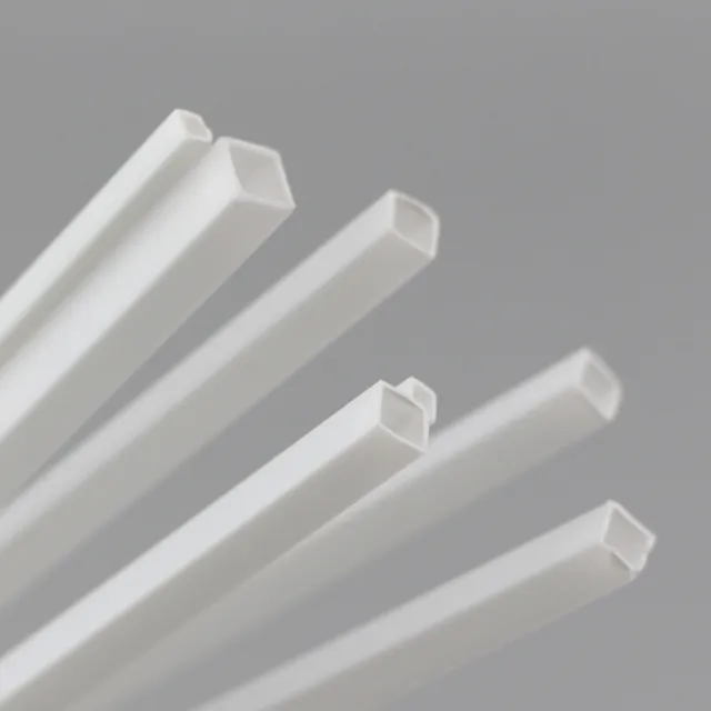 ABS Plastic Tube Square White 3x3x250mm to 6x6x250mm Length For Model DIY Build 3
