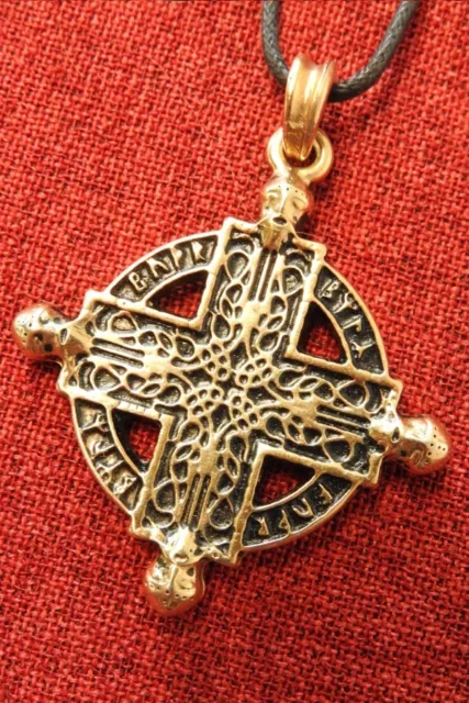 Beserker Cross Norse Warrior Viking Gold Northern Man Plated Pendant Necklace