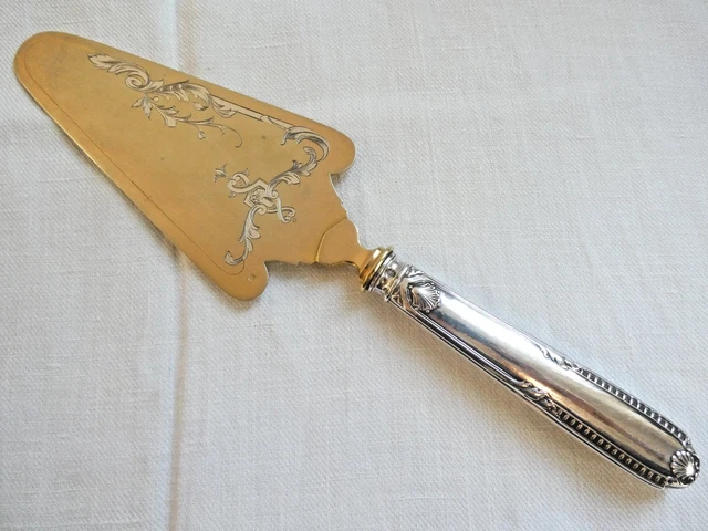 Superbe Pelle à Tarte Argent Massif Poinçon Copenhague Danemark 1911 07 Ycye