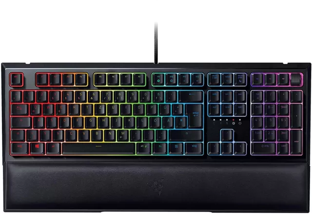 Razer Ornata V2 Mecha Membrane Gaming Tastatur Drehregler Chroma RGB Hybrid DE