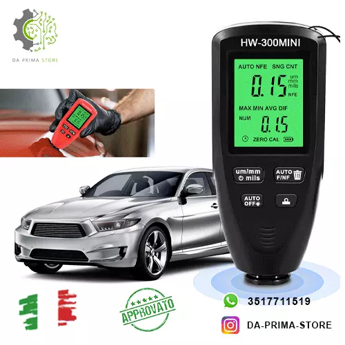 Spessimetro Misuratore Spessore Vernice Auto per perizia auto Digitale 0 2000um✅