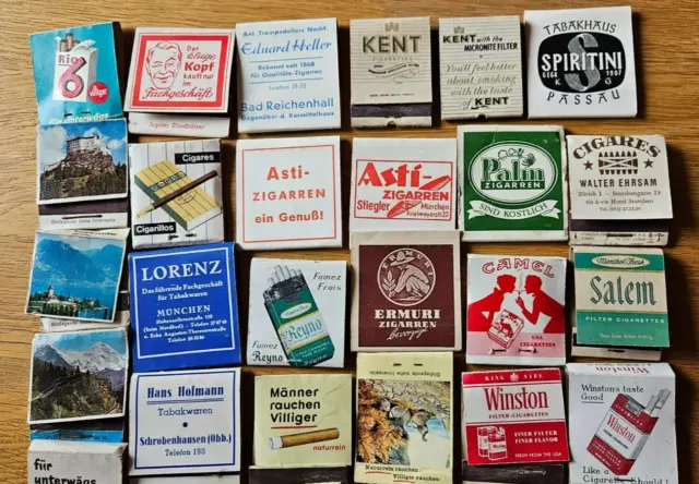 Zündholzbriefchen 50 Jahre alte Zigaretten und Zigarren 2