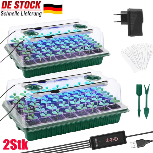 Zimmergewächshaus Anzuchtkasten,20PCS Gewächshaus Anzucht Set mit Pflanzenlampe