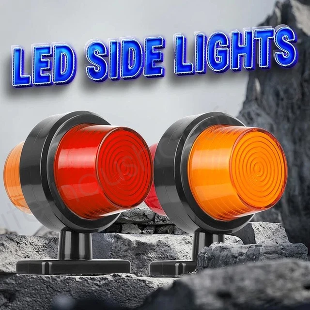 Paar 24V LED Auto LKW Begrenzungsleuchten Markierung Gummi E-Zertifikat E4 - Foto 10