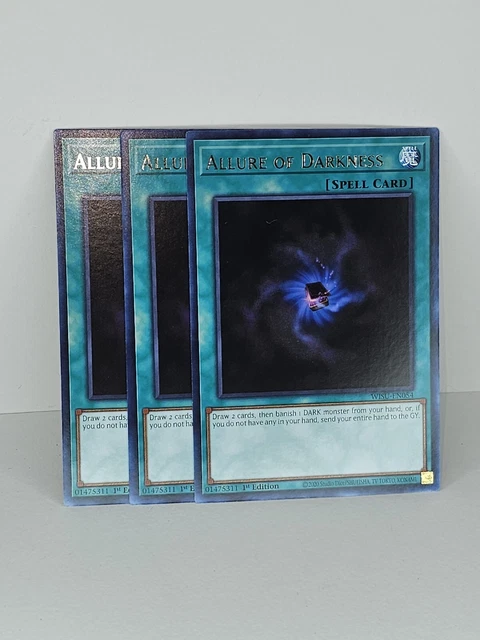 Yugioh! 3x Allure of Darkness WISU-EN054 Rare 1st Ed NM