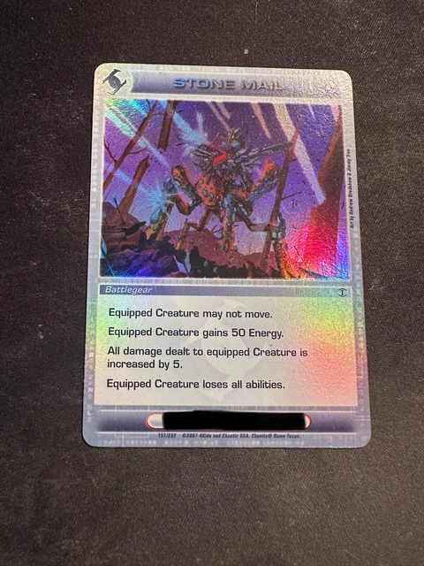Chaotic TCG Stone Mail Ultra Rare Foil Battlegear Card - Dawn Of Perim  157/232