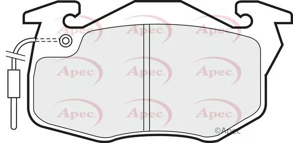APEC Front Brake Pad Set for Peugeot 405 Carburettor 1.9 Jan 1988 to Jun 1992