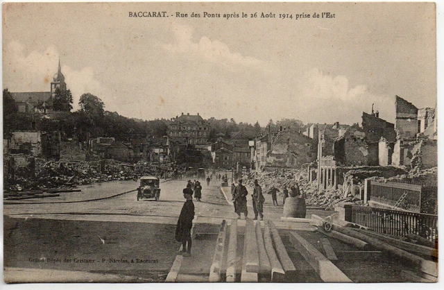 BACCARAT - Meurthe et Moselle - CPA 54 - rue des ponts bombardée