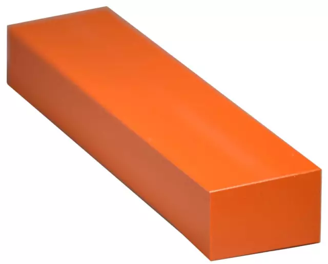 HDPE Plastic Bar Stock - 2" x 3" x 12" for Machining  - orange color