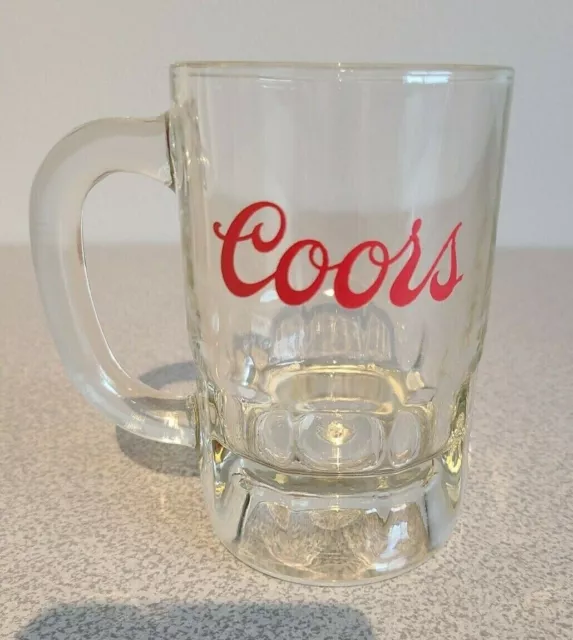 Coors Beer Heavy & Thick Glass Beer Mug