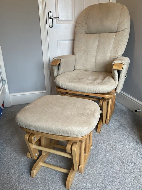 Tutti Bambini Glider Chair & Stool In Natural