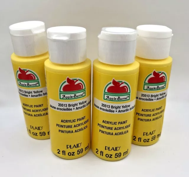 Apple Barrel Acrylic Paint in Assorted Colors (2 oz), 20513, Bright Yellow