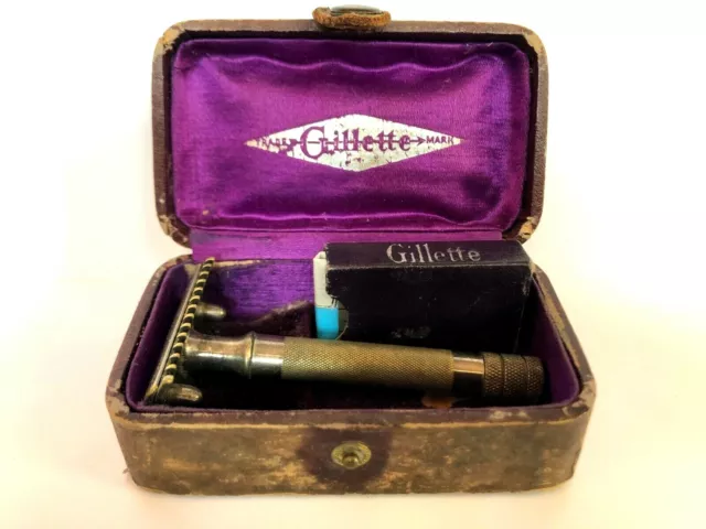 Vintage Authentic Gillette Safety Razor USA for British Export with Box #2