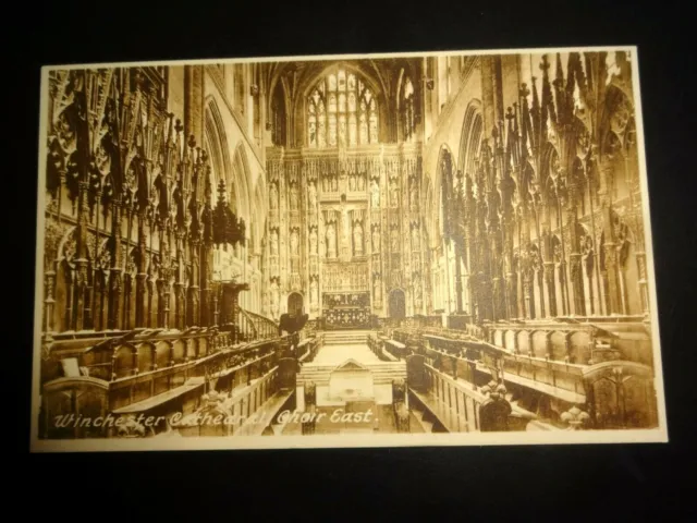 Winchester Cathedral Choir East Vintage Postcard  Frith's