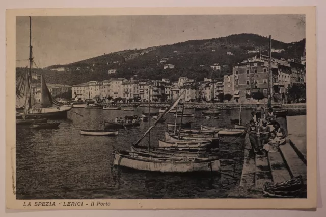 Cartolina La Spezia Lerici Il Porto Barche Animata Barca Postcard