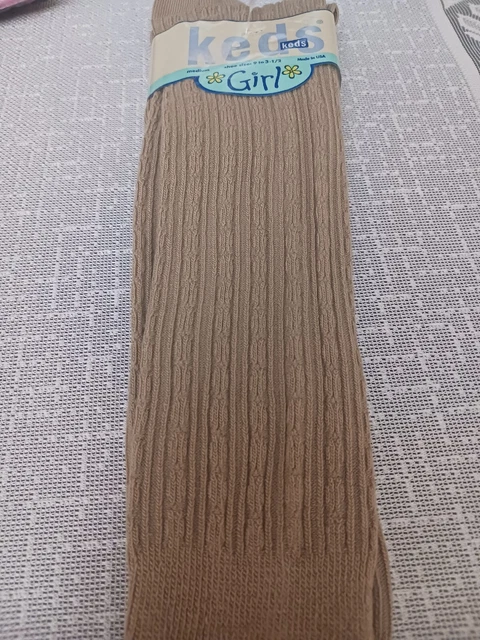 Vintage Girls Keds  Knee Hi  Socks Cable, Medium