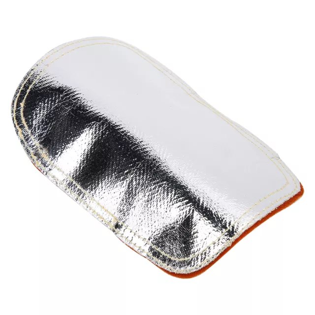 Hand Heat Shield Split Cowhide Leather Aluminized Back Welding Hand Pad Gloves