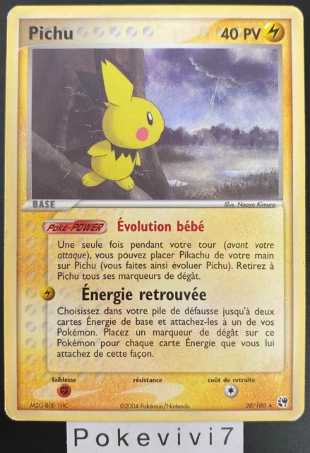 Carte Pokemon PICHU 20/100 Rare Bloc EX Tempête de Sable FR OCCASION
