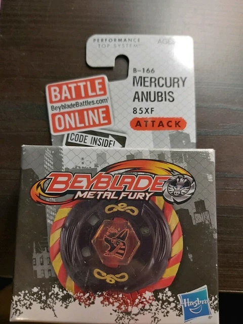 BEYBLADE Metal Fury B-166 MERCURY ANUBIS Performance Top System Version 85XF