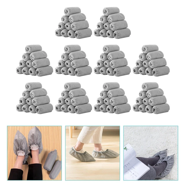 100 pz copriscarpe tessuto non tessuto copriscarpe igienico copriscarpe grigio