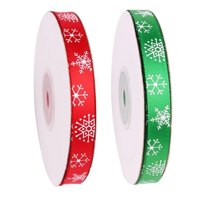 22m Merry Christmas Ribbons Gift Ribbon for Gifts Wrapping Christmas Designs