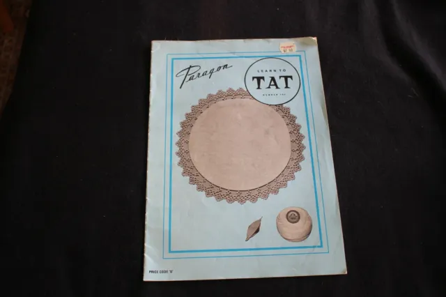 vintage TATTING BOOK Paragon Learn to Tat No 104 instruction pattern book