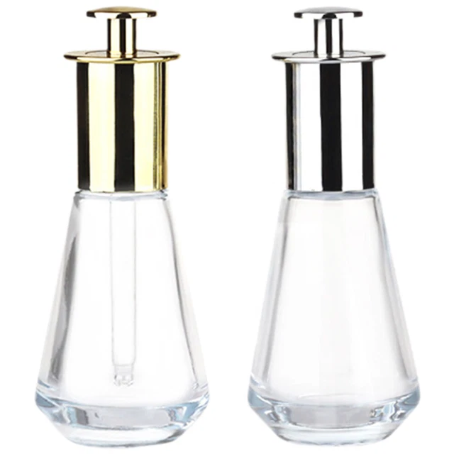 2pcs Bouteilles d'huile essentielle Appuyez sur les bouteilles de compte-gouttes
