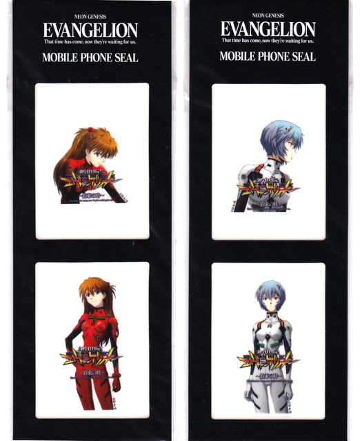 NEON GENESIS EVANGELION Stickers x4 Rei Ayanami + Asuka Langley EUR 2