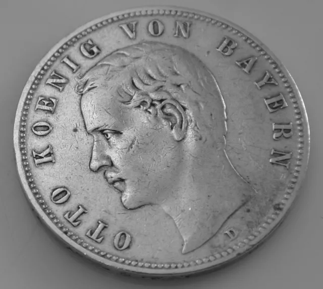 5 Mark Otto König 1900 D Von Bayern  Münze Silber