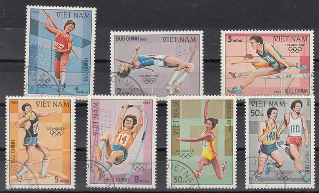 VIETNAM - Sport Olympische Spiele 1984 - kpl. Satz - Mi-Nr. 1344-50 - gestempelt