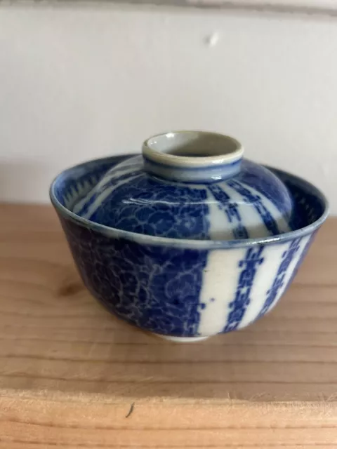 Japanese Antique 120+ Yrs Imari Rice Bowl With Lid