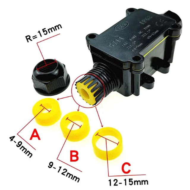 Caja de conexiones eléctrica impermeable de 2 vías para cable de iluminación exterior IP68 DSL-hf