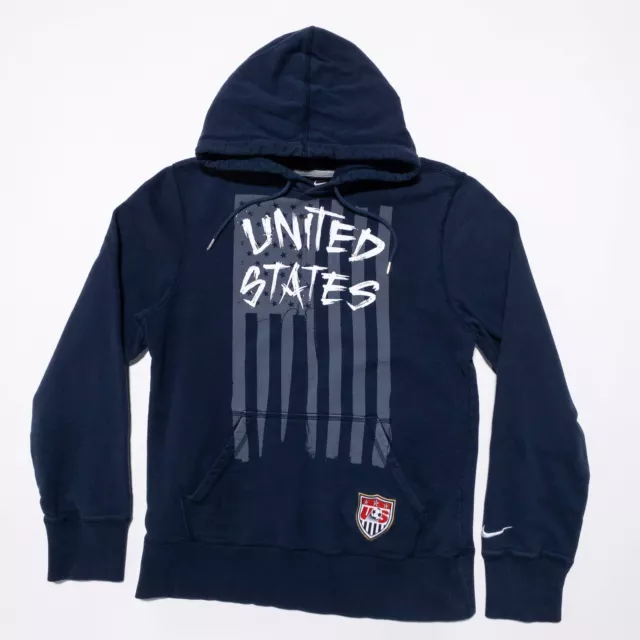 Team USA Soccer Hoodie Men's Small Nike UWMNT Pullover Sweatshirt Blue Flag